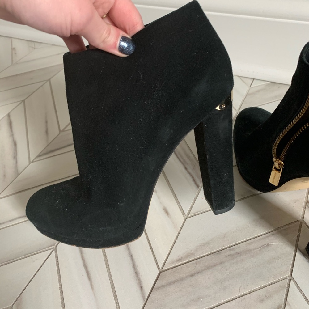 Michael Kors Black Suede Booties - Picture 6 of 9